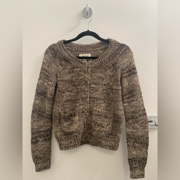 ARITZIA TNA brown knit sweater. XXS, acrylic/polyester/wool blend - Picture 1 of 7